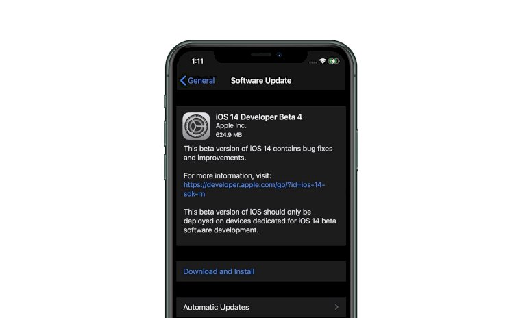 Apple phát hành iOS 14 Developer beta 4