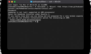 Chạy ứng dụng x86 và Homebrew với Terminal trên máy Mac sử dụng chip M1