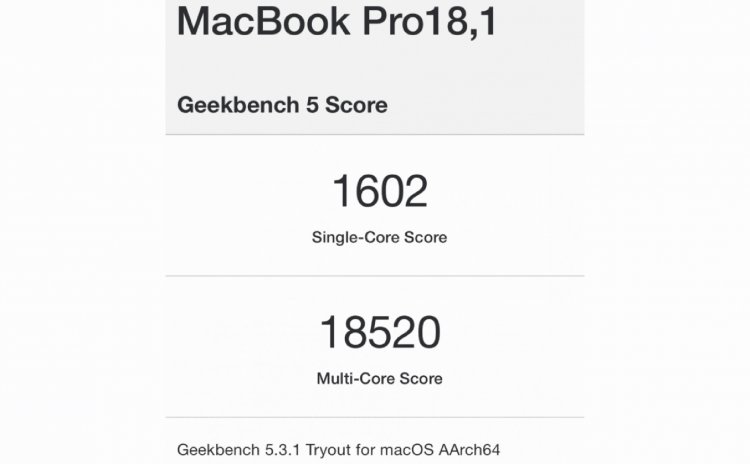 Lộ điểm Geekbench được cho là của Apple M1X trên MBP, mạnh ngang CPU x86 16 nhân?