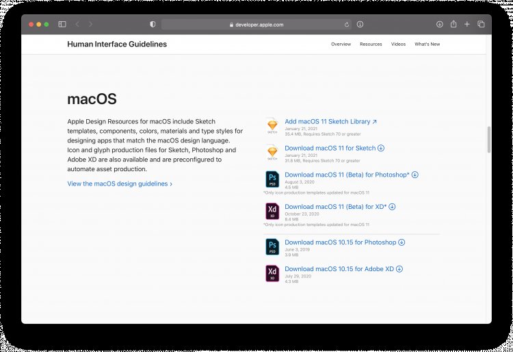 Apple phát hành thư viện thiết kế của macOS Big Sur tới các nhà phát triển và thiết kế