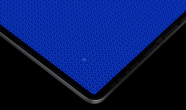 Hình ảnh cận cảnh đèn nền mini-LED trên iPad Pro 12.9 dưới kính hiển vi