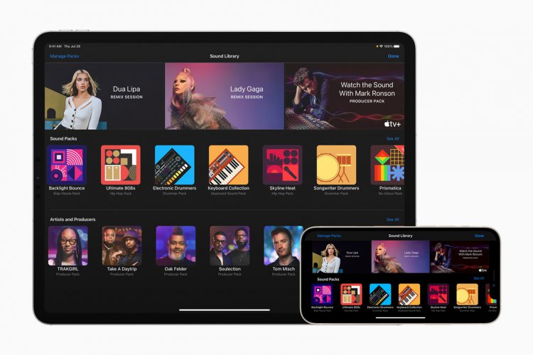 GarageBand cho iPhone và iPad có thêm các gói âm thanh mới từ các nghệ sĩ nổi tiếng như Dua Lipa, Lady Gaga