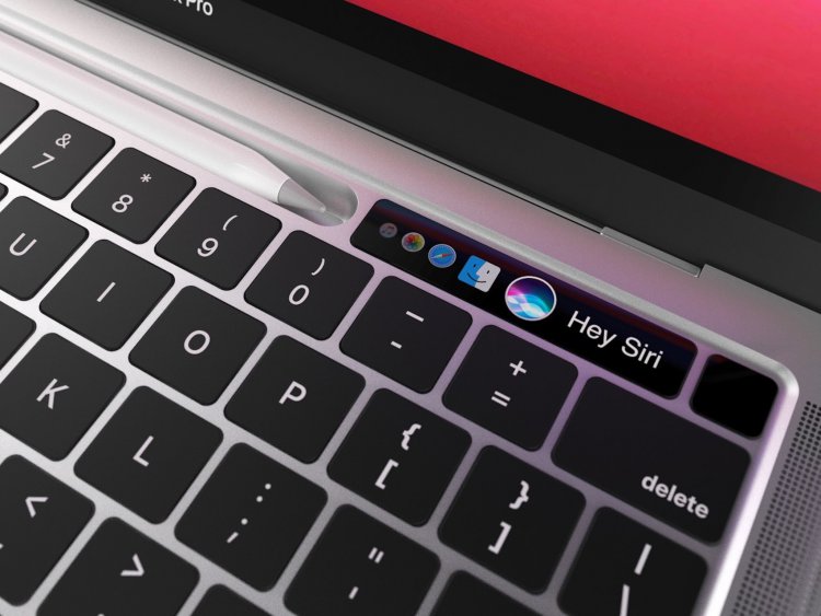 Concept MacBook Pro dùng được bút cảm ứng, thu nhỏ TouchBar để làm khay chứa Apple Pencil