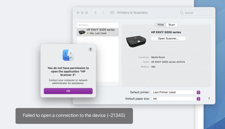Apple sẽ khắc phục lỗi 'You Do Not Have Permission to Open the Application' khi sử dụng máy scan trên macOS