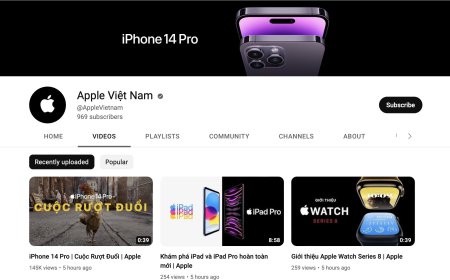 Apple chính thức có kênh YouTube tiếng Việt