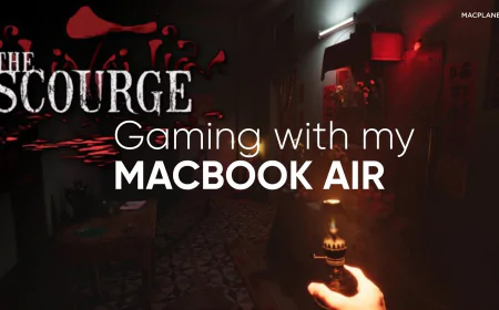 Playing The Scourge on my MacBook Air