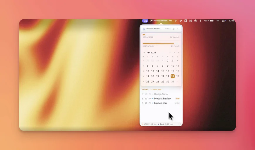 Dot – Ứng dụng lịch trên menu bar cực gọn cho macOS (đặc biệt hợp người hay họp)