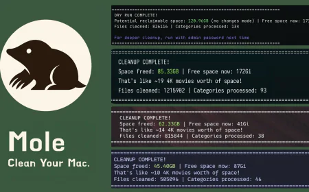 Mole – Công cụ dọn dẹp macOS miễn phí, mã nguồn mở thay thế các phần mềm trả phí