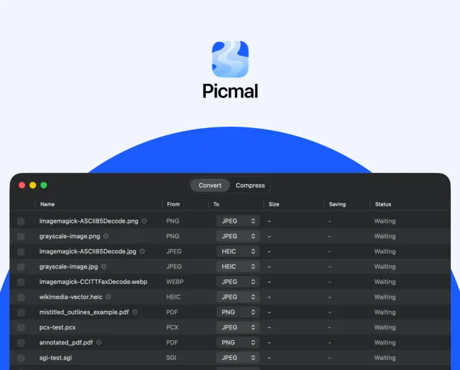 Picmal: Bộ Công Cụ Chuyển Đổi & Nén Media Native "Phải Có" Cho Người Dùng Mac