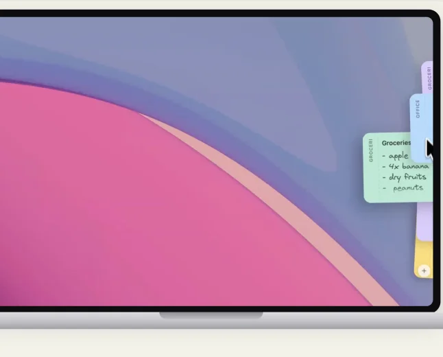 Hold My Notes: Khi những tờ giấy note "biết ẩn nấp" ở mép màn hình Mac của bạn