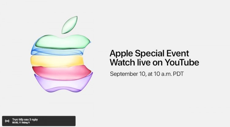 Apple sẽ chiếu trực tiếp sự kiện giới thiệu iPhone trên Youtube lần đầu tiên.