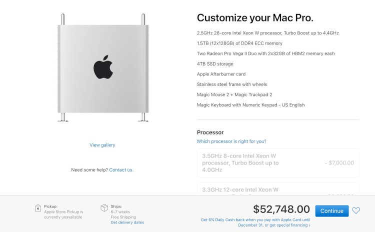 Mac Pro max option có giá hơn 50.000 USD