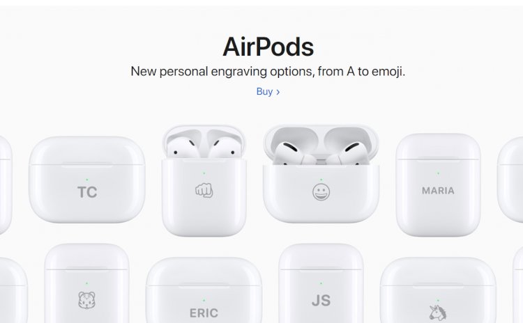 Apple thêm dịch vụ khắc emoji lên case sạc của AirPods/ AirPods Pro
