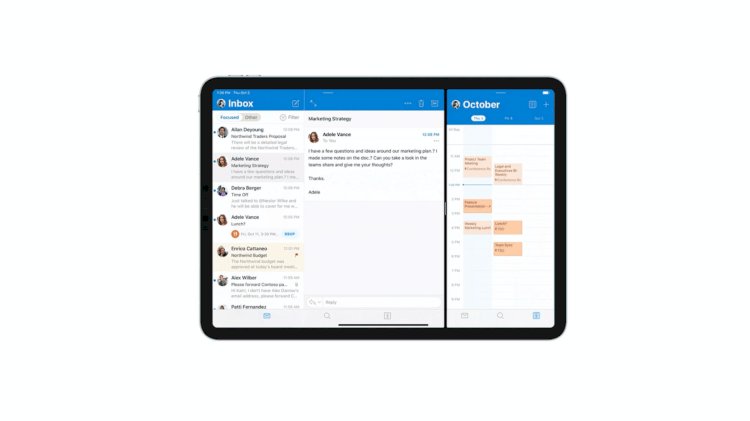 Microsoft mang tính năng đa nhiệm cho ứng dụng Outlook trên iPad